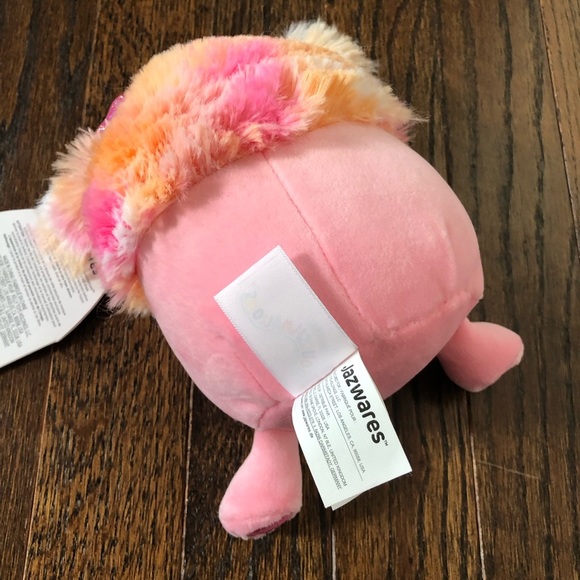 Squishmallows 6” Pink/Orange Tye-Die Caparinne the Big Foot - Valentine’s Day - Picture 4 of 8